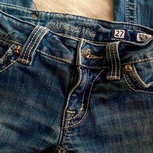 Miss me size 27 Denim Jeans waist 14”Boot Cut
